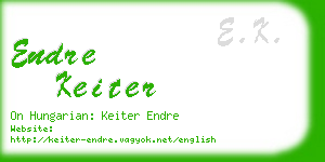 endre keiter business card